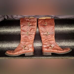 Born F11016 Ivy Knee High Leather Strap Boot 8M